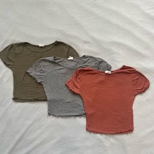 3 crop tops